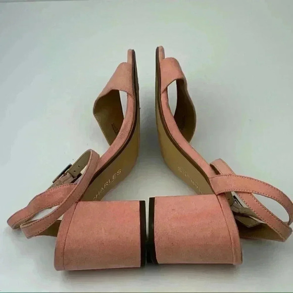 Charles Charles David heels size 8 pink faux suede - Picture 6 of 15